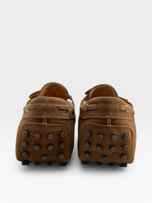 Scarpe da donna mocassini in suede cuoio con lacci IL LACCIO | 6026CAMOSCIOCUOIO